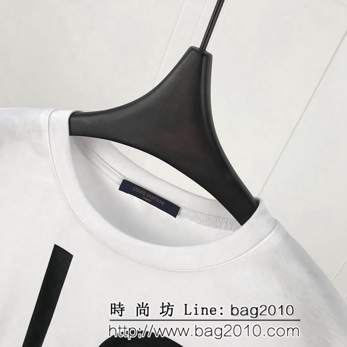 LV路易威登 19春季新款短袖 字母印花圖案 定制棉面料 高版本男女同款 ydi2484